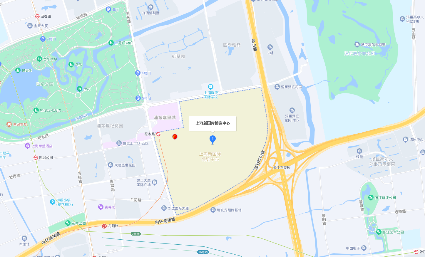 第十六届世界制药机械、包装设备与材料中国展位置